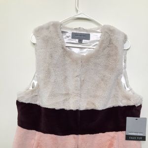 Marc New York (Andrew Marc) Vest Faux Fur Large